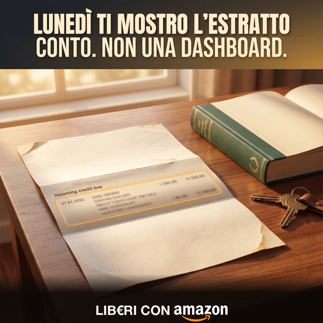 Non una dashboard, un bonifico vero