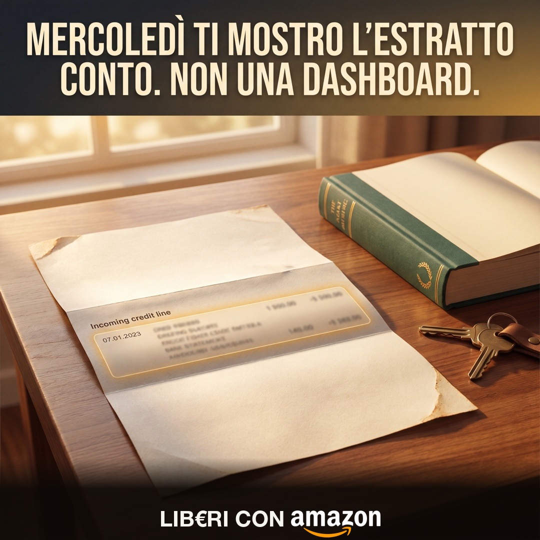 Non una dashboard, un bonifico vero